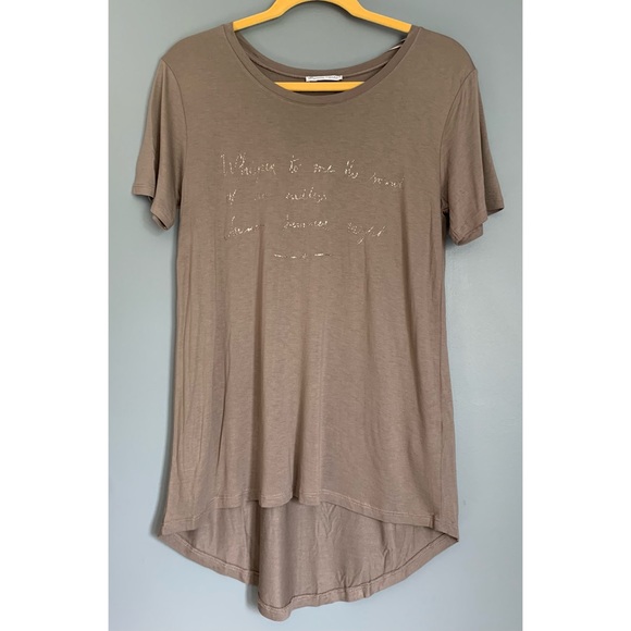 Zara basic : glitter graphic tee - Picture 1 of 13